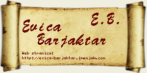 Evica Barjaktar vizit kartica